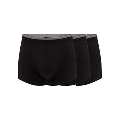 Pack of three black hipster trunks